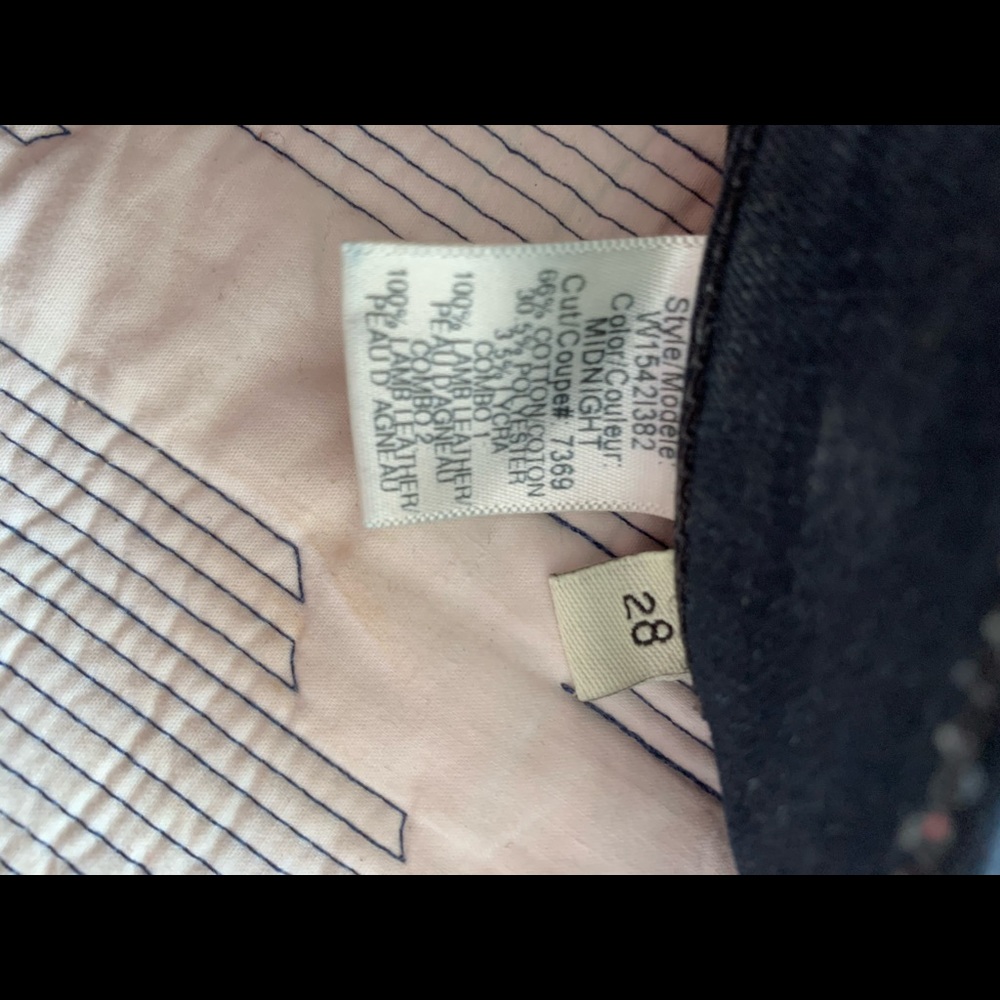 Rag & Bone Stretch Denim & Leather Moto Pant - Picture 4 of 6